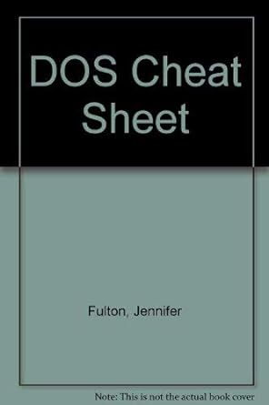 dos cheat sheet 1st edition jennifer fulton 1567616267, 978-1567616262