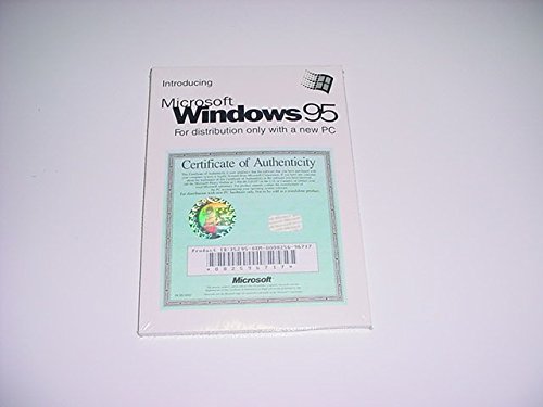 Introducing Microsoft Windows 95 For Distribution Only With A New Pc