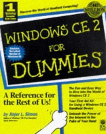 windows ce 2 for dummies 1st edition jinjer simon 0764503227, 978-0764503221