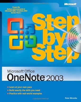 microsoft office onenote 2003 step by step 1st edition peter weverka 0735621098, 978-0735621091