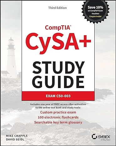comptia cysa+ study guide exam cs0 003 3rd edition mike chapple, david seidl 1394182902, 978-1394182909
