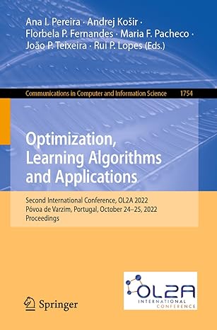 optimization learning algorithms and applications second international conference ol2a 2022 povoa de varzim
