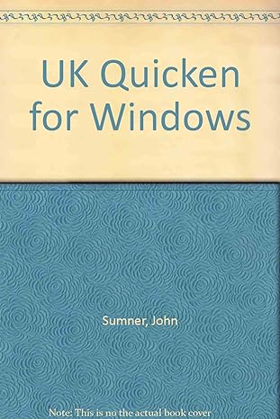 uk quicken for windows 1st edition john sumner 074570283x, 978-0745702834