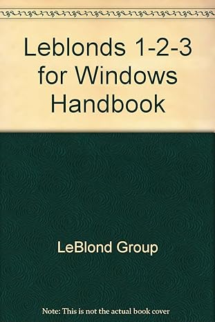 leblond 1 2 3 for windows hand 1st edition leblond group 0679790780, 978-0679790785