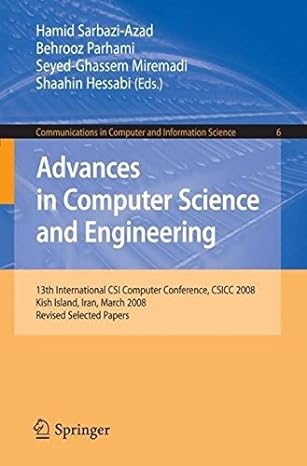 advances in computer science and engineering 13th international csi computer conference csicc 2008 kish