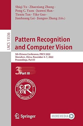 pattern recognition and computer vision 5th chinese conference prcv 2022 shenzhen china november 4 7 2022