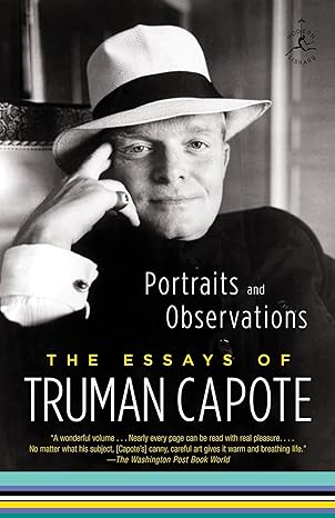 portraits and observations the essays of truman capote 1st edition truman capote 0812978919
