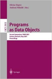 programs as data objects sec spado 2801 a demak may 200 preedings lncs 2053 1st edition olivier danvy
