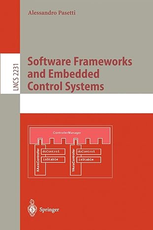 software frameworks and embedded control systems 1st edition alessandro pasetti 3540431896, 978-3540431893