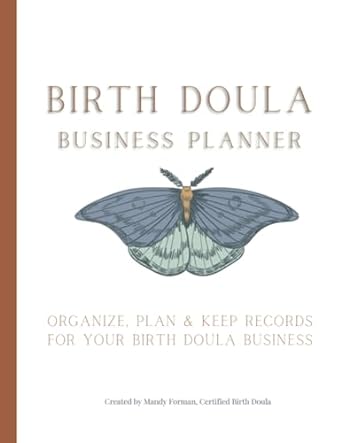 birth doula business planner organize plan and keep records for your birth doula business 1st edition mandy