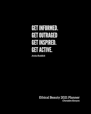 ethical beauty 2021 planner week to view planner notes goals and tracking for 2021 1st edition cheradon