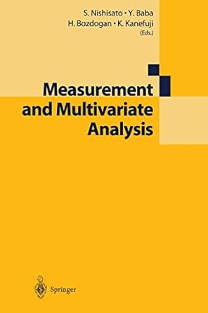 measurement and multivariate analysis 2002nd edition shizuhiko nishisato ,y baba ,h bozdogan ,k kanefuji