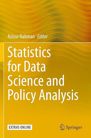 statistics for data science and policy analysis 1st edition azizur rahman 9811517371, 978-9811517372
