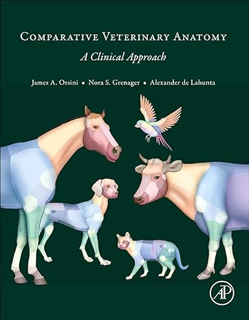comparative veterinary anatomy a clinical approach 1st edition james a orsini ,nora s grenager ,alexander de