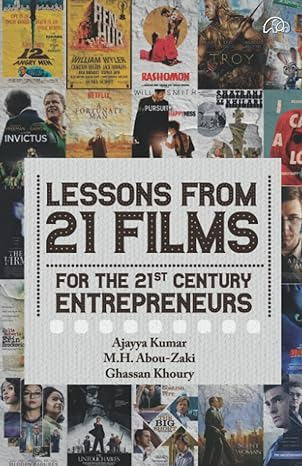 lessons from 21 films for the 21st century entrepreneurs 1st edition ajayya kumar ,m.h. abou-zaki ,ghassan