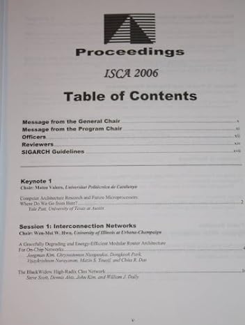 proceedings isca 2006 table of contents 1st edition institute of electrical and electronics engineers