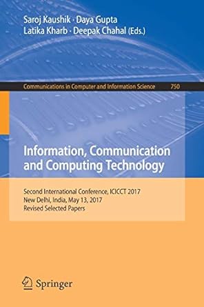 information communication and computing technology second international conference icicct 2017 new delhi