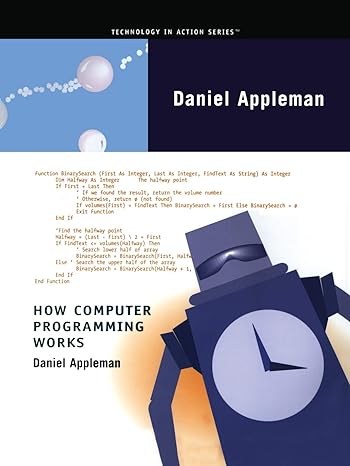how computer programming works 1st edition dan appleman 1893115232, 978-1893115231