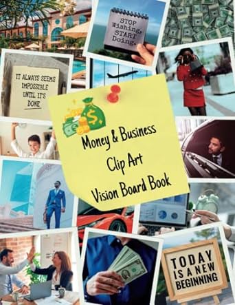 money and business vision board book clip art high quality images pictures and quotes to affirm and visualize