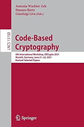 code based cryptography 9th international workshop cbcrypto 2021 munich germany june 21 22 2021 revised