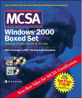 mcsa windows 2000 boxed set 1st edition alan simpson ,inc syngress media 0072224983, 978-0072224986