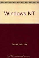 windows nt 1st edition arthur d tennick 0750608528, 978-0750608527