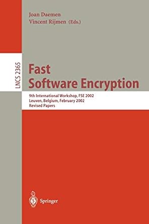 fast software encryption 9th international workshop fse 2002 leuven belgium february 2002 revised papers
