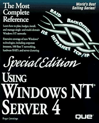 using windows nt server 4 special edition jennings roger 0789702517, 978-0789702517