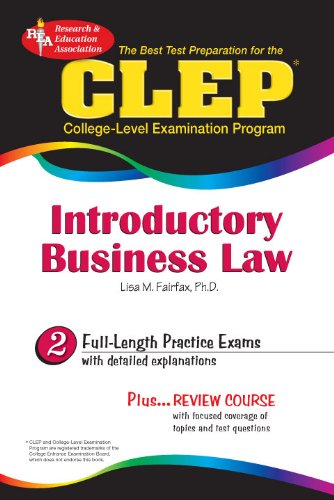 clep introductory business law 1st edition lisa m fairfax 0738603155, 9780738603155