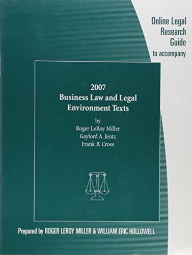 business law and legal environment texts 2006th edition roger leroy miller , william eric hollowell