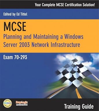 mcse planning and maintaining a windows server 2003 network infrastructure 1st edition will schmied ,robert j
