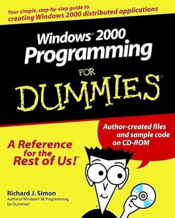 windows 2000 programming for dummies 1st edition richard j simon 076450469x, 978-0764504693