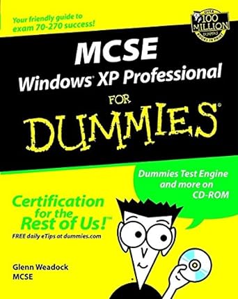 mcse windows xp professional for dummies 1st edition glenn e weadock 0764516310, 978-0764516313
