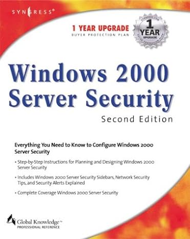 windows 2000 server security 2nd edition stace cunningham 1928994652, 978-1928994657