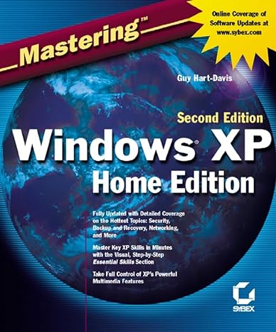 mastering windows xp 2nd edition guy hart davis 0782141331, 978-0782141337