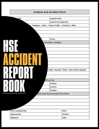 hse accident report book 1st edition hud log 979-8445169444
