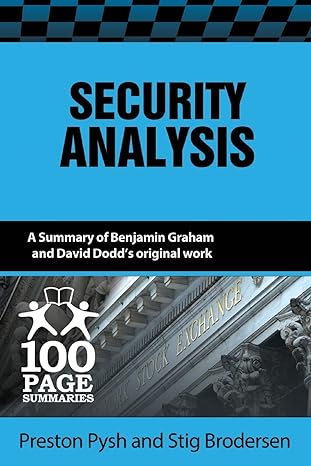 security analysis 1st edition preston pysh ,stig brodersen 1939370175, 978-1939370174