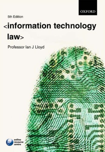 information technology law 5th edition ian j lloyd 0199299773, 9780199299775