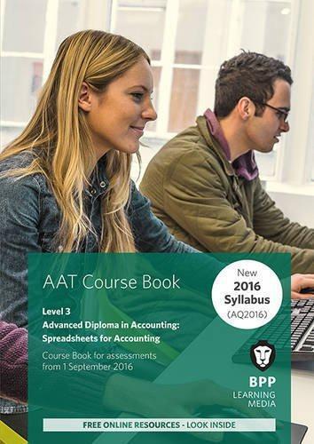aat spreadsheets for accounting coursebook 1st edition bpp learning media 9781472748171