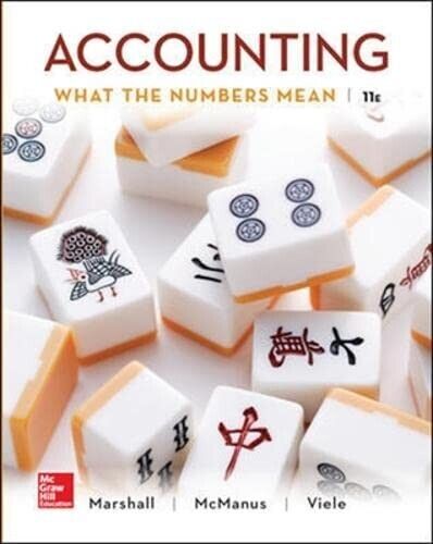 accounting what the numbers mean 1st edition david marshall, wayne mcmanus, daniel viele 9781259255519