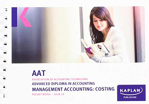 management accounting costing pocket notes 1st edition kaplan publishing 9781787403048