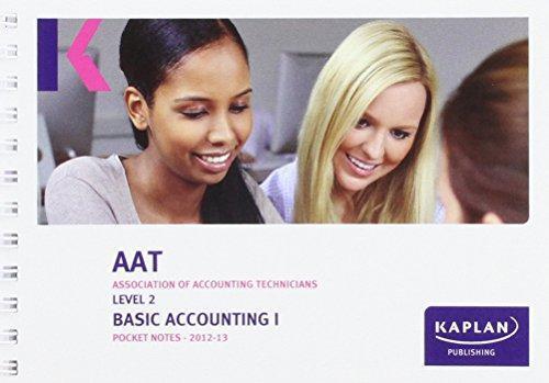 basic accounting pocket notes volume 1 1st edition not available 9780857326362