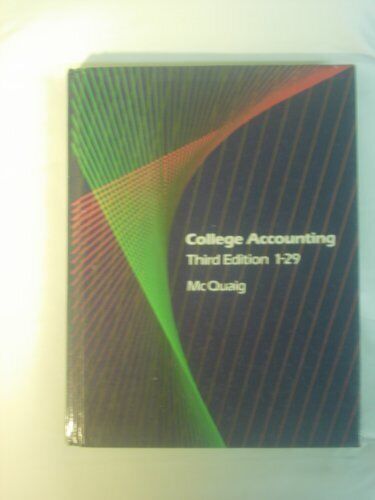 college accounting fundamentals chapters 1 29 3rd edition douglas j. mcquaig 9780395356791, 0395356792