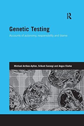 genetic testing accounts of aut by arribas ayllon mic 1st edition michael arribas ayllon, angus clarke,