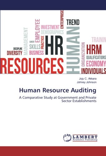 human resource auditing a comparative study at government and private sector establishments 1st edition