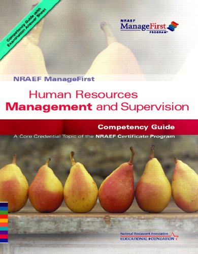 human resources management and supervision competency guide 1st edition national restaurant association