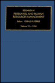 research in personnel and human resources volume 12 1st edition gerald r. ferris 1559387335, 9781559387330