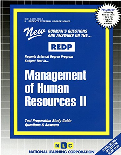 management of human resources ii 1st edition national learning corporation 0837356083, 9780837356082