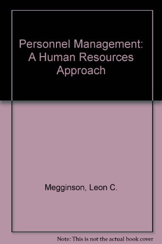 personnel management a human resources approach 5th edition leon c. megginson 0256032297, 9780256032291