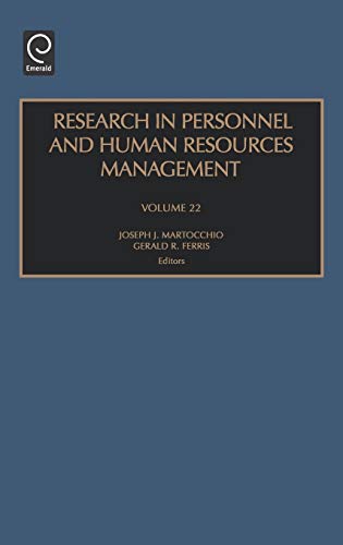 research in personnel and human resources management volume 22 1st edition j.j. martocchio, g. ferris